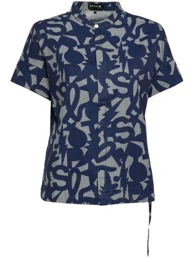 Sport B. By Agnès B. Dino Pattern Shirt In Blue