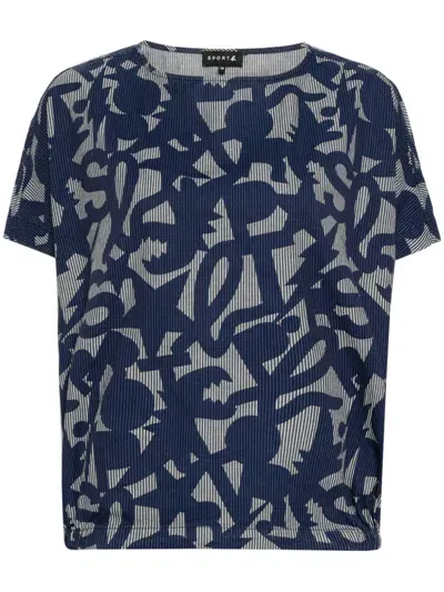 Sport B. By Agnès B. Dino Pattern T-shirt In Blue