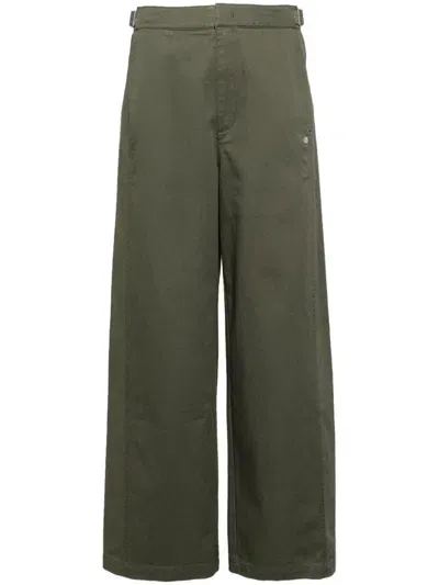 Sport B. By Agnès B. Dinosaur Plaque Straight Trousers In Green