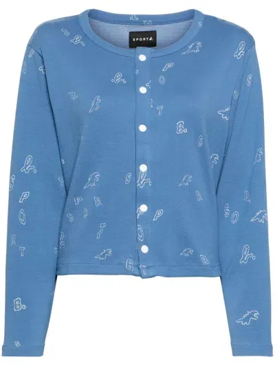 Sport B. By Agnès B. Jacquard Jacket In Blue