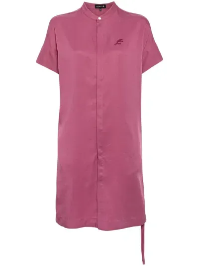 Sport B. By Agnès B. Logo-embroidered Shirt Dress In Purple