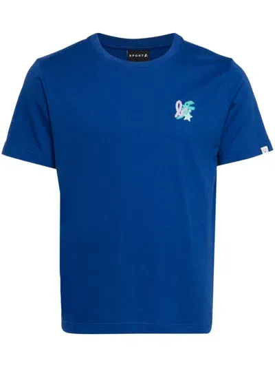 Sport B. By Agnès B. Logo-embroidered T-shirt In Blue