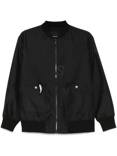 Sport B. By Agnès B. Oversized Bomber Jacket In Black