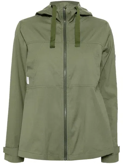 Sport B. By Agnès B. Zip-up Hooded Jacket In Green