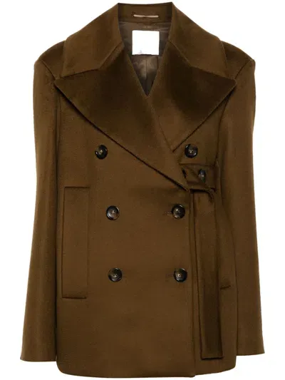 Sport Max Wool Short Coat In Green