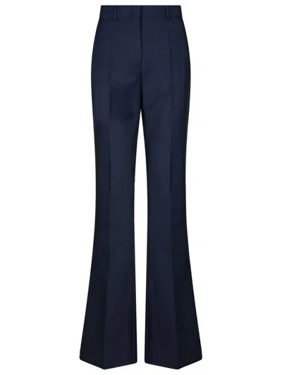 Sportmax Slim Fit Wool & Mohair Blend Flare Trousers In Blue