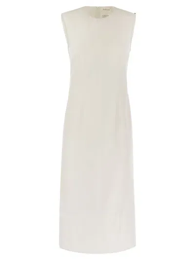 Sportmax Cariddi Lightweight Jersey Padded Dress In White