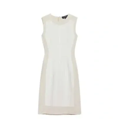 Sportmax Double-colour Sleeveless Dress In White