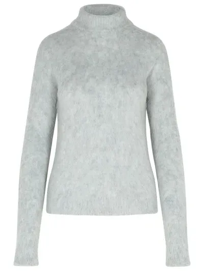 Sportmax Elgar Light Grey Alpaca Blend Sweater In White