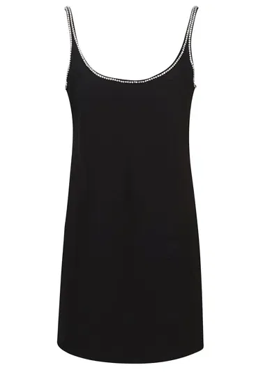 Sportmax Embellished Sleeveless Mini Dress In Schwarz