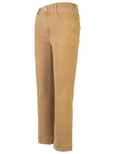 Sportmax Enna Beige Cotton Jeans In Brown