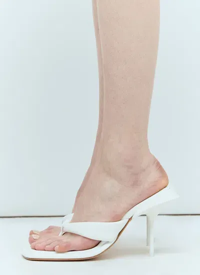 Sportmax Heeled Toe-post Sandals In White