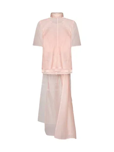 Sportmax High Neck Short In Pink