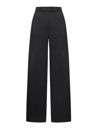 Sportmax High Waist Straight Leg Trousers In Black