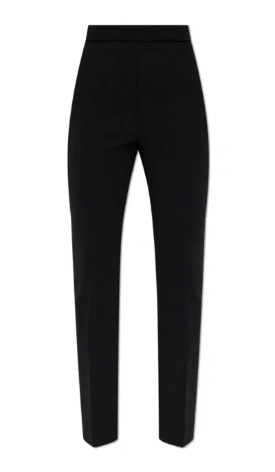 Sportmax High Waist Straight Leg Trousers In Black