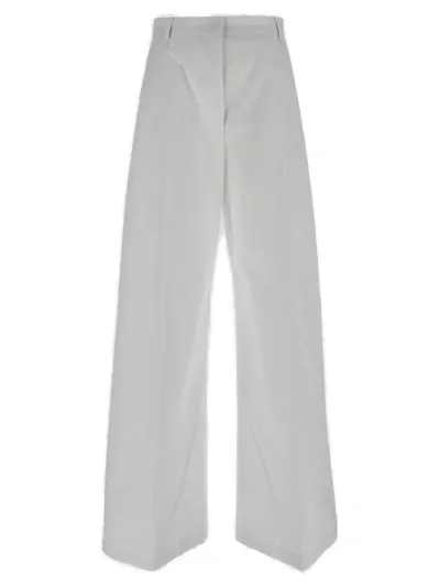 Sportmax High Waist Wide Leg Pants In White