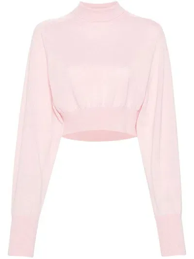 Sportmax Knitted Wool Jumper In Pink