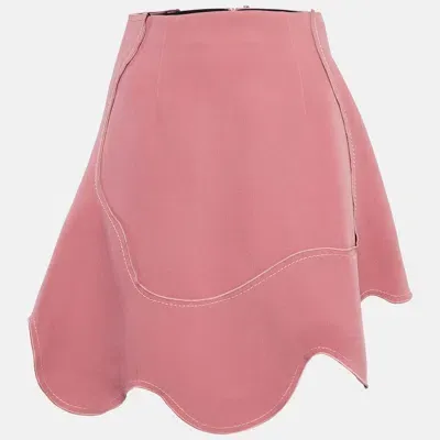 Pre-owned Sportmax Pink Crepe Mini Skirt S