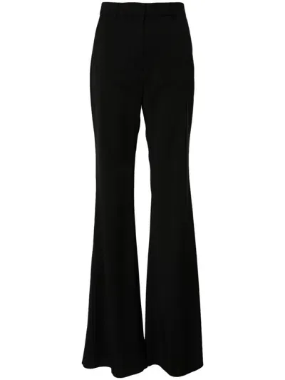 Sportmax Pre Wool Flared Trousers In Black