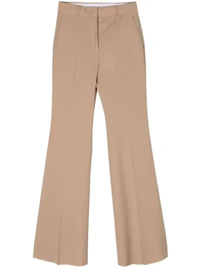 Sportmax Pre Wool Flared Trousers In Neutral