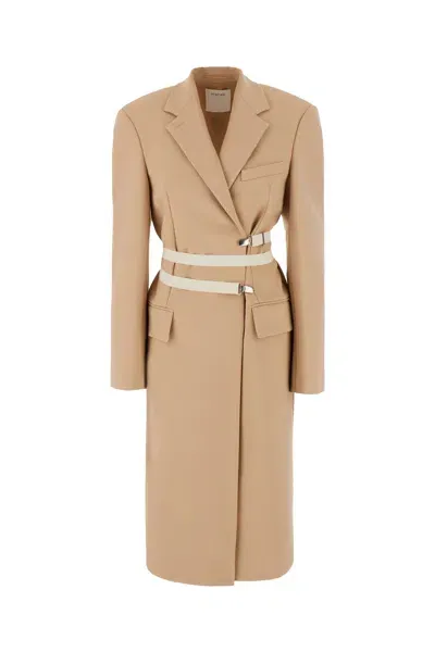 Sportmax Belted Wrap Coat In Beige