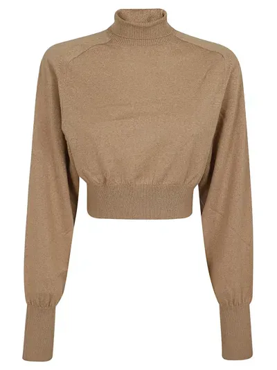 Sportmax Ululato Maglia-canottiera-top In Camel