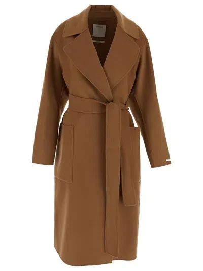 Sportmax Veleno Coat In Brown