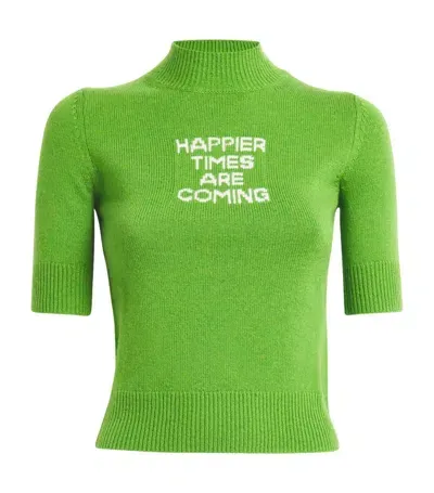 Sportmax Wool-cashmere Renon Top In Green