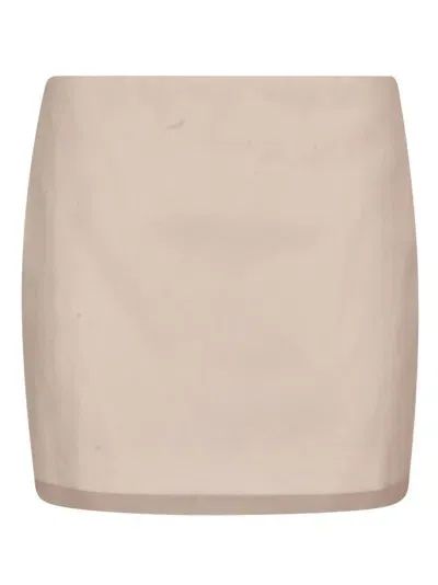 Sportmax Zip Detailed Mini Skirt In White