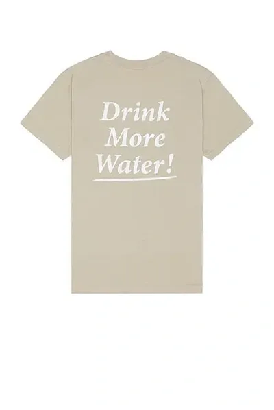 Sporty And Rich Drink More Water T-shirt In Elephant & White