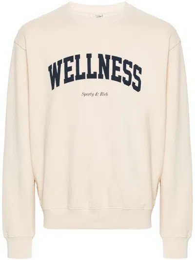 Sporty And Rich Wellness Ivy Cotton Sweatshirt In Neutrals