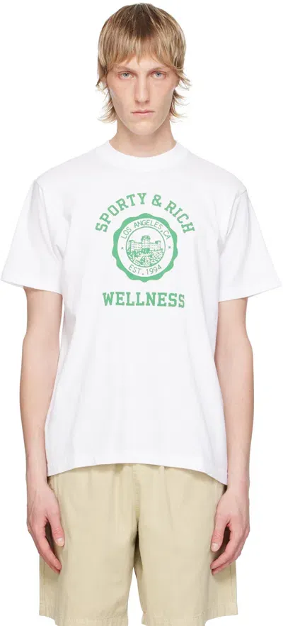 Sporty And Rich White Emblem T-shirt