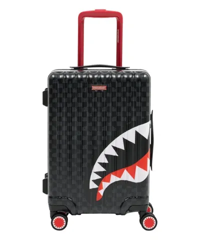 Sprayground Label Shark Suitcase In Black