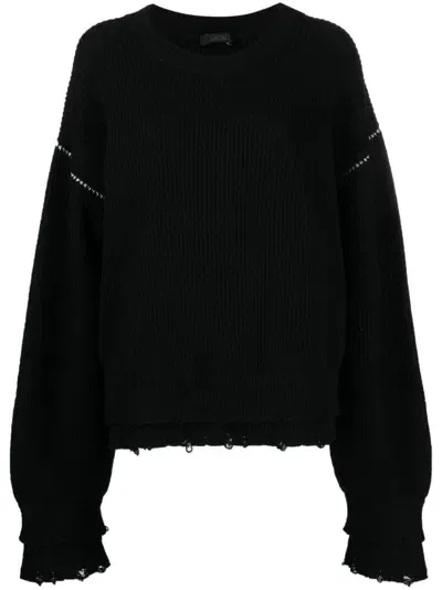 Ssheena Kevin Ribbed-knit Jumper In Black