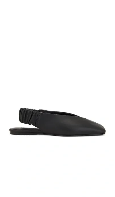 St Agni Envelope Sling Back Flat In Black