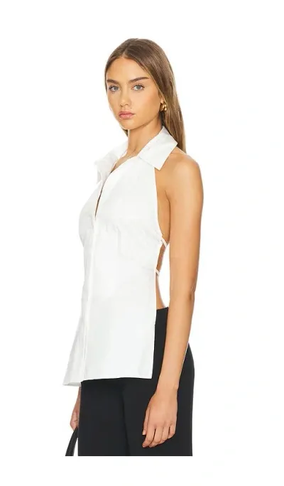 St Agni Halter Shirt In White