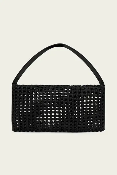 St Agni Macrame Mesh Bag In Black