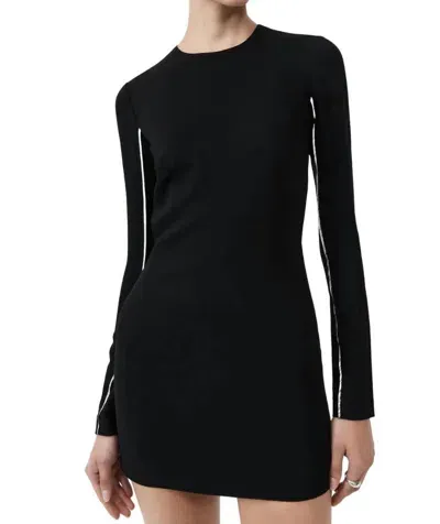 St Agni Raw Edge Mini Dress Black