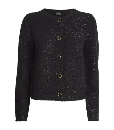 St John Embellished Cardigan In Black