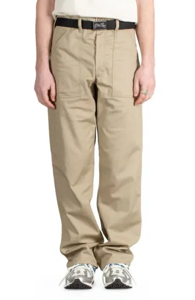 Stan Ray Loose Straight Leg Fatigue Pants In Khaki Twill