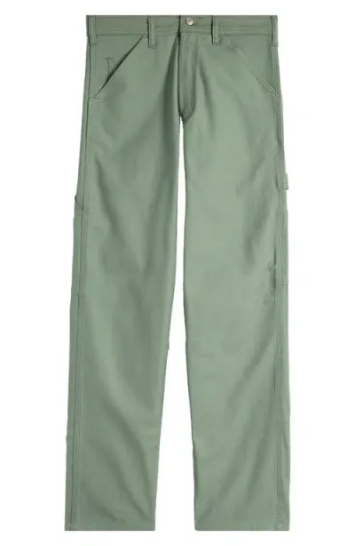 Stan Ray Og Straight Leg Painter Pants In Olive Sateen