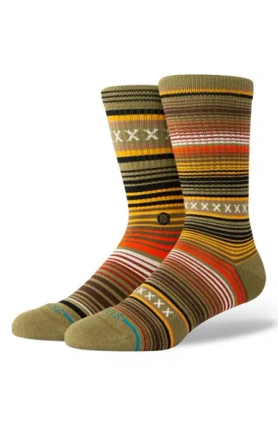 Stance Curren Crew Socks In Chive