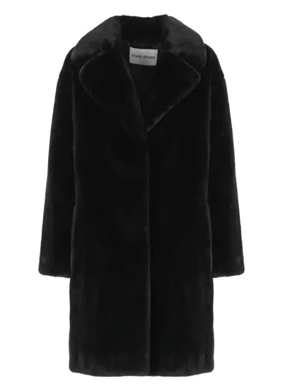 Stand Studio Camille Cocoon Coat In Black