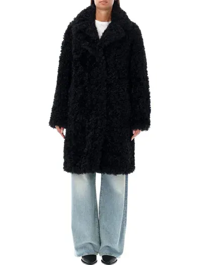 Stand Studio Camille Eco Shearling Jacket In Black