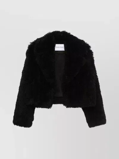 Stand Studio Faux Fur Jacket Samara In Black