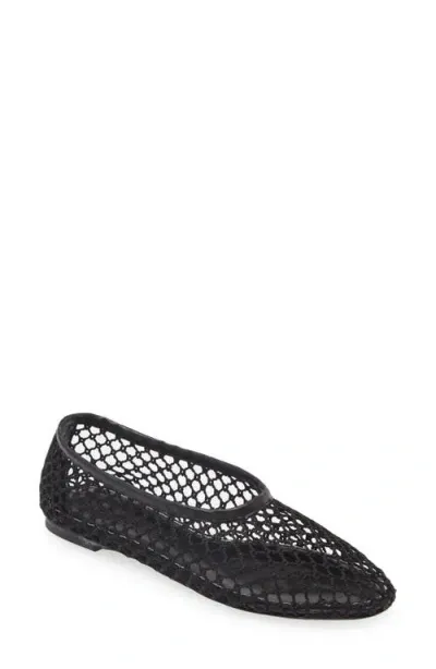 Staud Alba Ballet Flat In Black Nett