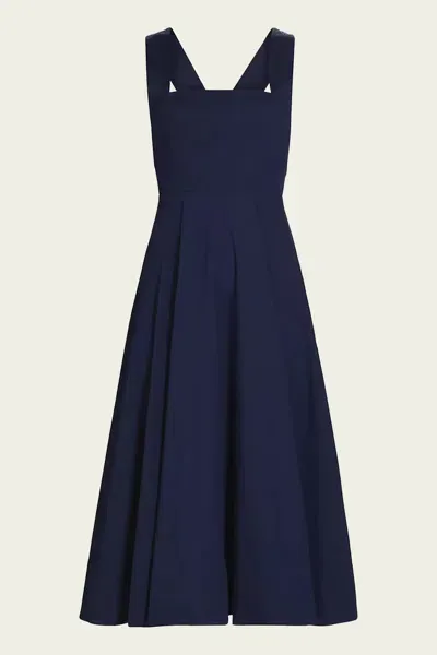 Staud Teresa Dress In Navy In Blue