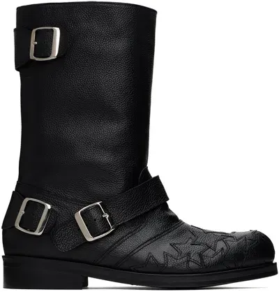 Stefan Cooke Black Star Biker Boots