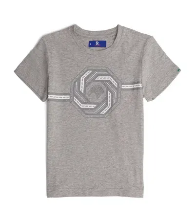 Stefano Ricci Kids' Eagle Logo T-shirt In Grey