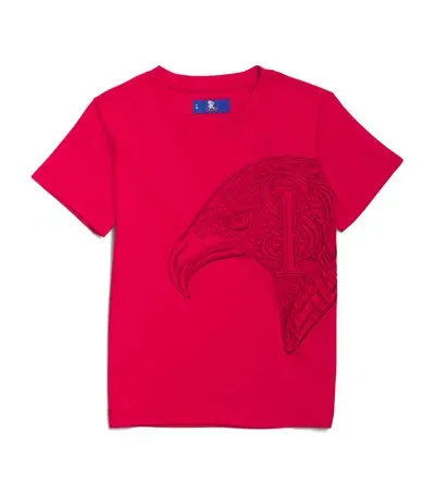 Stefano Ricci Kids' Eagle Logo T-shirt In Red